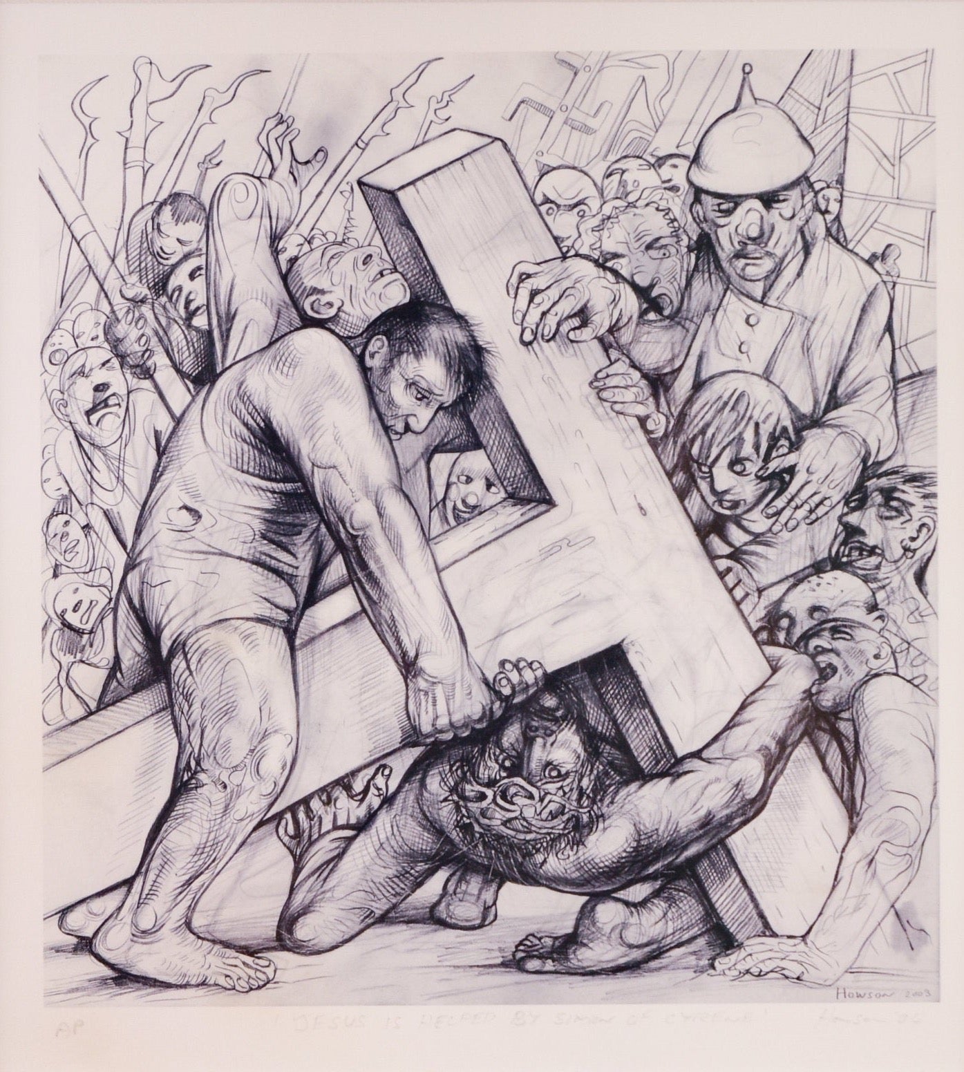 Jesus is helped by Simon