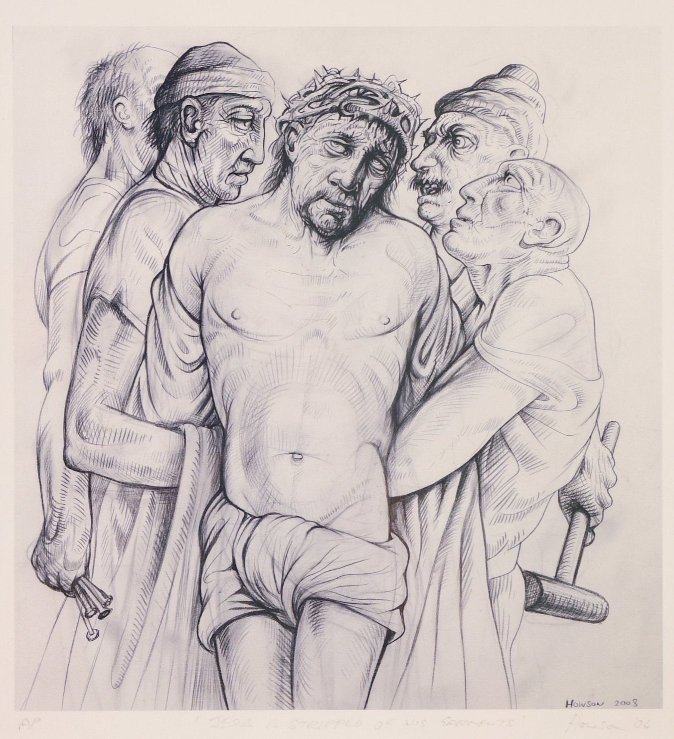 Jesus is stripped of his garments